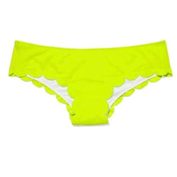 Victoria's Secret PINK | Neon Yellow Scalloped Edge Bikini Bottoms | Size Small - Picture 1 of 10